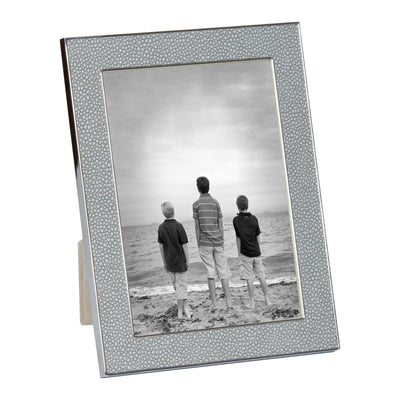 Silver Grey Shagreen Photo Frame