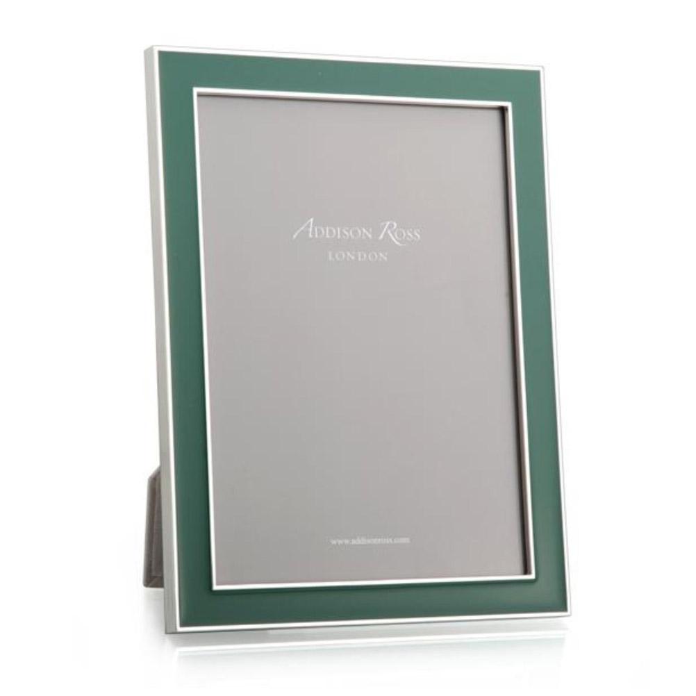 Fern Green Enamel & Silver Frame