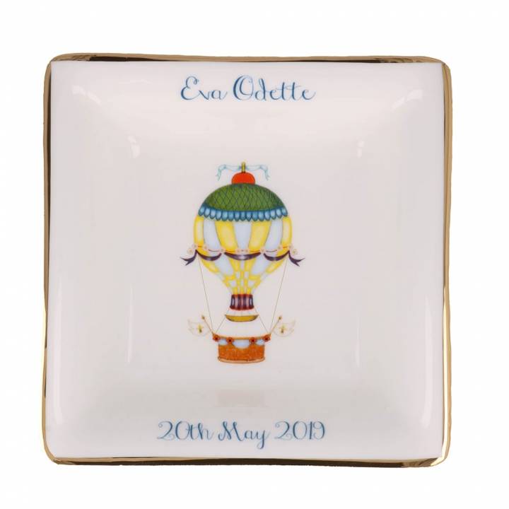 Christening Dish Hot Air Balloon
